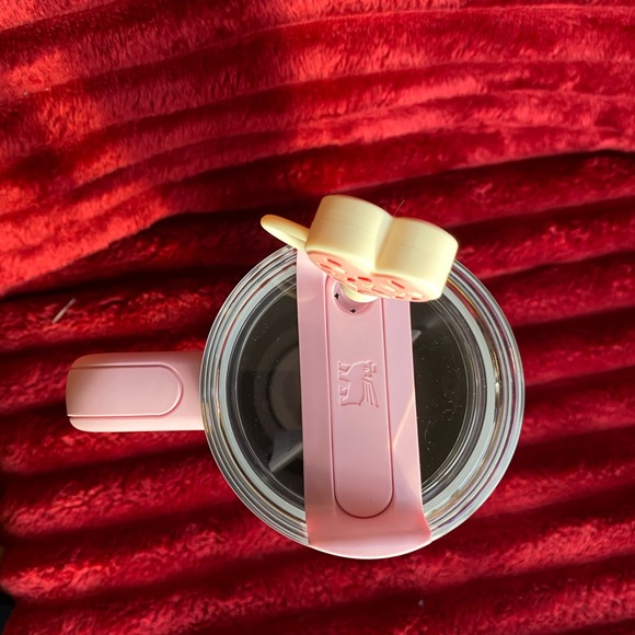 Stanley Pink Quencher 30 oz powder pink heart gradient tumbler w/ new topper - Picture 2 of 4